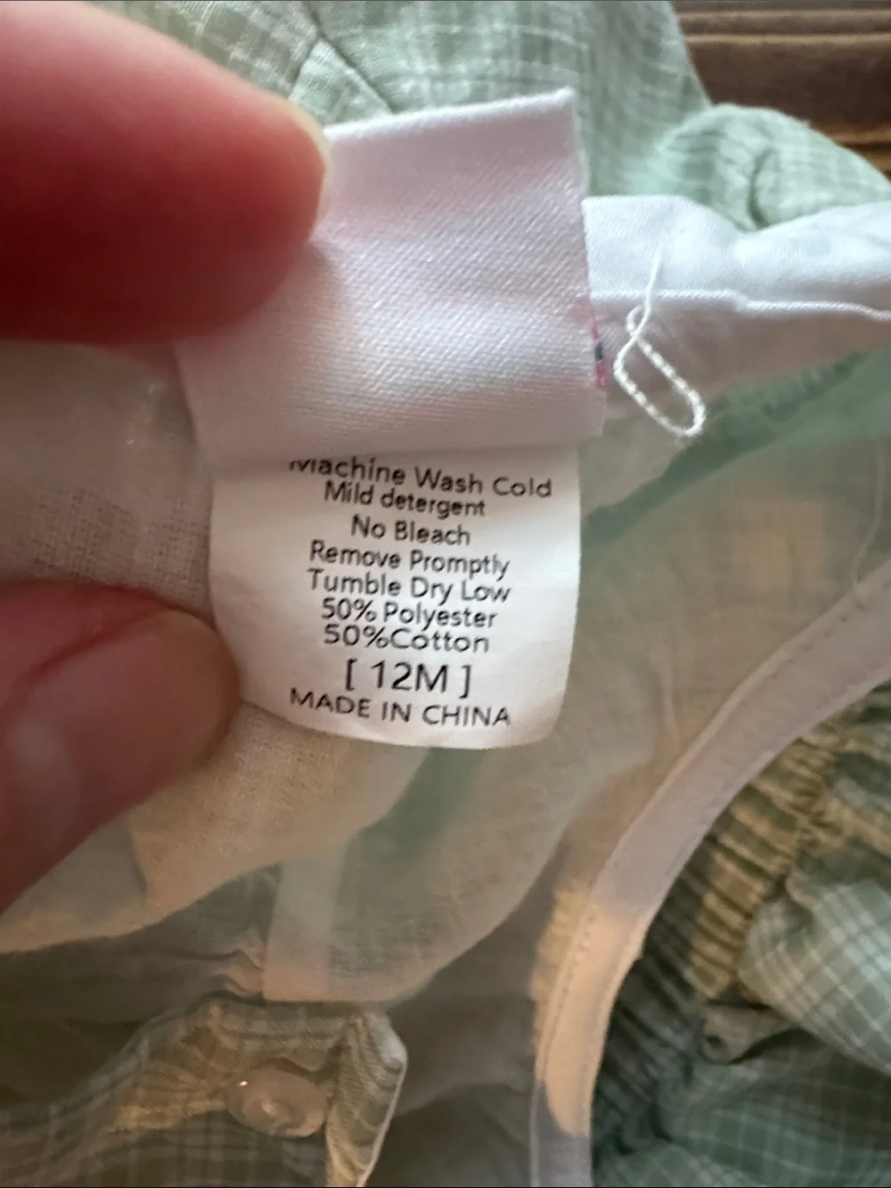 Sage Plaid Baby Bloomers Set with White Peter Pan Collar
